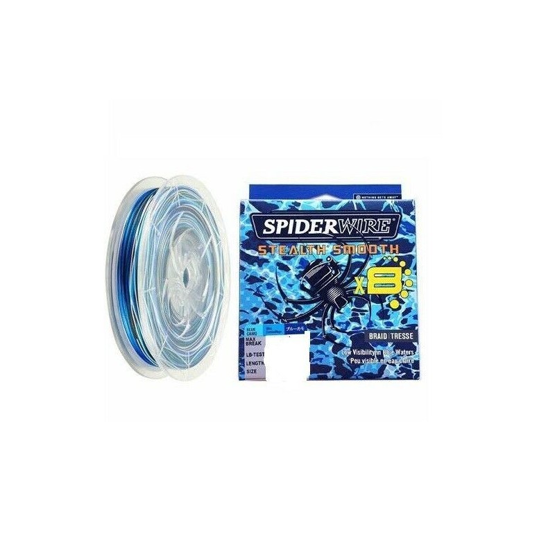 31.8kg/0.29mm/300M SpiderWire Stealth Smooth X8 Blue Camo