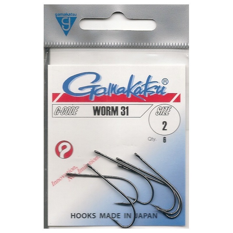 Gamakatsu Worm 31- Size 2/0