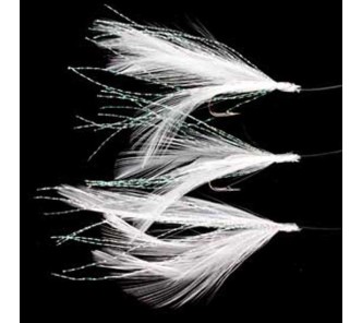 Ron Thompson Sea rig.Feathers white/flashes Mackrel,herring feathers,ready rigs