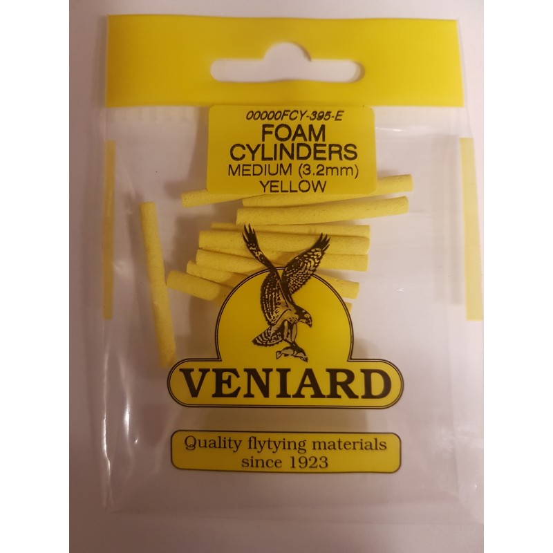 Veniard Foam Cylinders Yellow 3.2mm