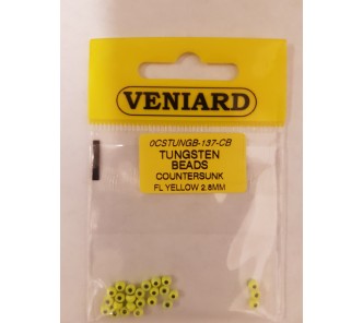 Tungsten Beads Fl Yellow 2.8mm