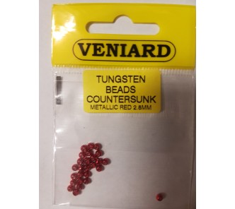 Tungsten Beads Metallic Red 2.8mm
