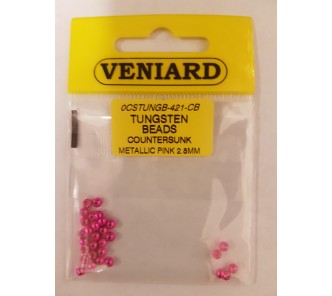Tungsten Beads Metallic Pink 2.8mm