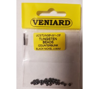 Tungsten Beads Black Nickel 2.8mm