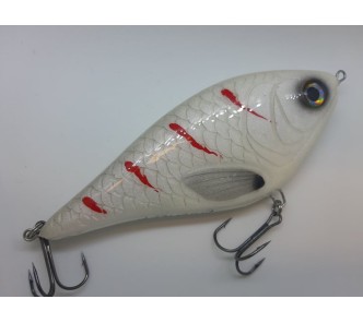 Jerk Home Made Lures 97gr. -Sinking White-Red