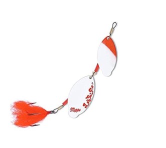 Mepps Special Spoon Pike Tandem Silver/White/Red Size 2-3