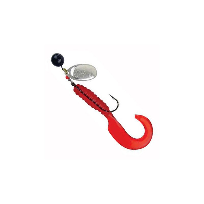 Mepps Aglia Spinflex Lure Argent/Rouge Size 2/ 14g