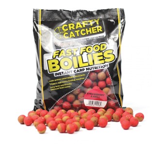 Crafty Catcher Fast Food Boilies Strawberry & Krill 15mm/500g