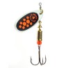 Mepps Black Fury Silver/Black/Orange Dots/size 4/ 8g.