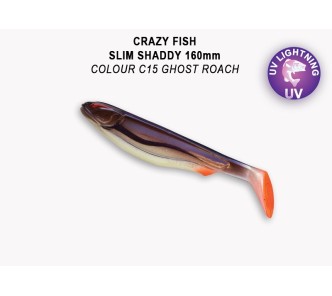Crazy Fish Trophy Series 6.3″ Slim Shaddy – C15 Ghost Roach