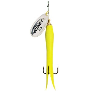 Mepps Aglia Flying C 25g. Yellow-Silver Blade