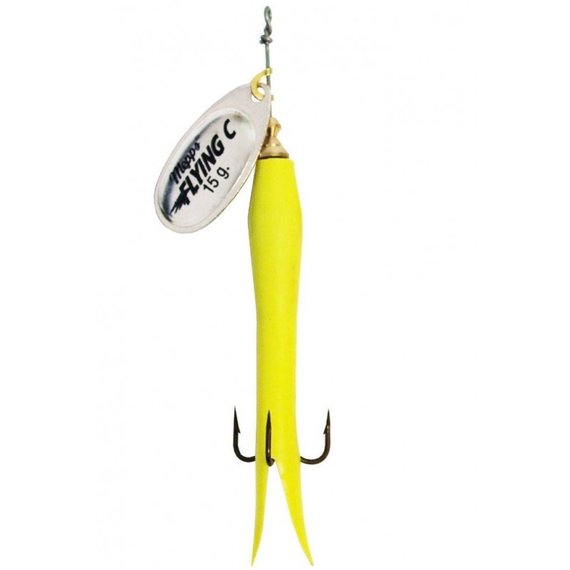 Mepps Aglia Flying C 25g. Yellow-Silver Blade
