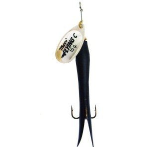 Mepps Aglia Flying C 25g. Black-Silver Blade
