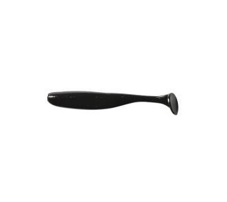 Keitech Easy Shiner 2" - 001S : Black / 12 tails