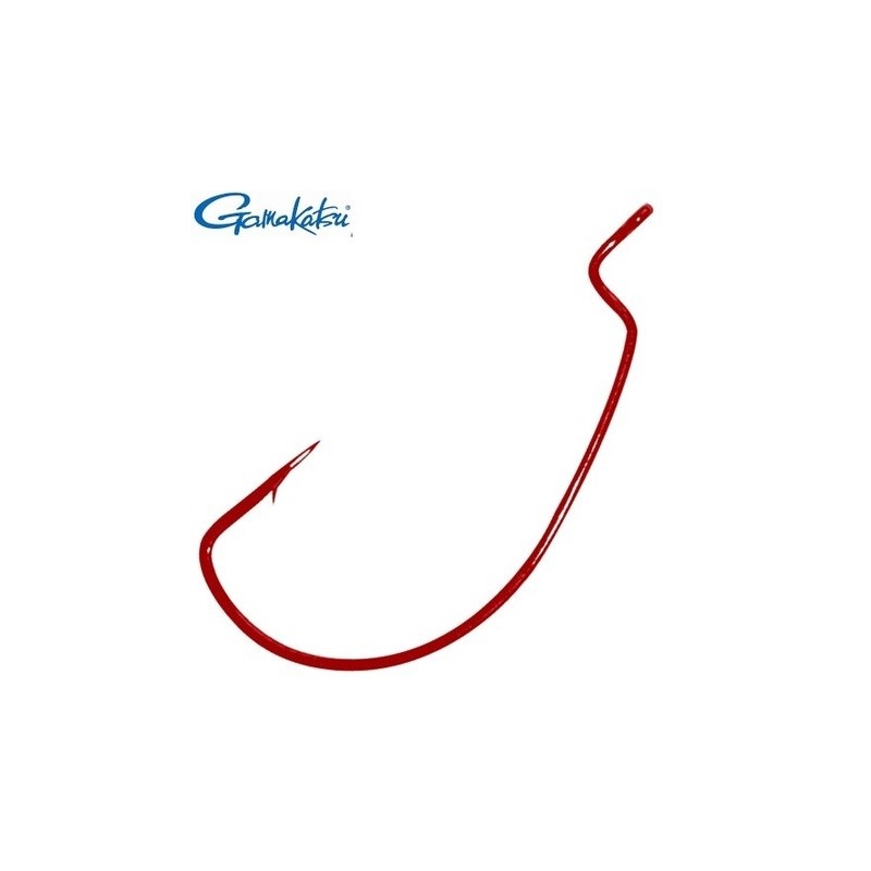 Gamakatsu Worm Offset EWG Red Hooks / size 2/ 5pcs