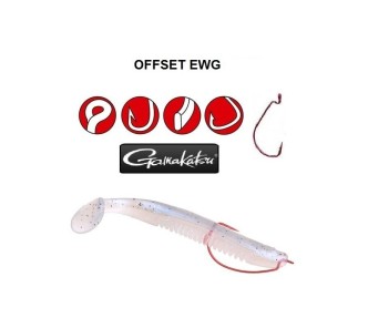Gamakatsu Worm Offset EWG Red Hooks / size 4/ 5pcs