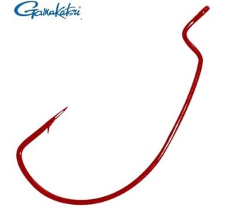 Gamakatsu Worm Offset EWG Red Hooks / size 4/0 / 4pcs