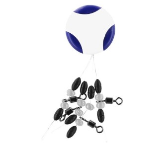 Mikado  AMA-SUR-002LU / size S / 4 PCS /  Diverter swivel with beads and elastic bands.