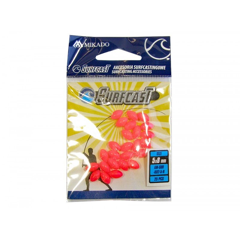 Mikado Surfcast Red Oval Beads AM-SUR-K02-5-R  5X8mm / 25 pcs