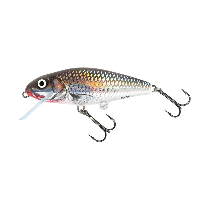 Salmo Floating PERCH Holographic Grey Shiner 8cm, 12g.,- 3" 1/4" 2/5oz/ QPH006