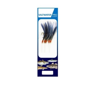 Dennett Saltwater Pro 5 Hook Blue/White Feather Rigs