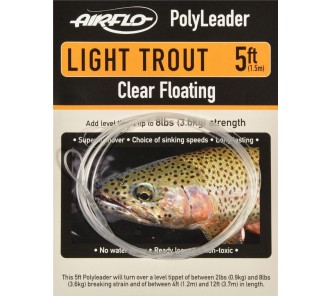 Airflo Poly Leader Light Trout 5ft/1,5m - Clear Floating