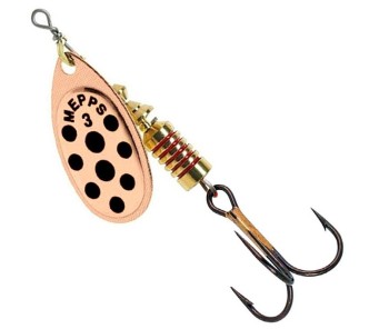 Mepps Aglia- Copper Black Dots Size-3, 6,5g.