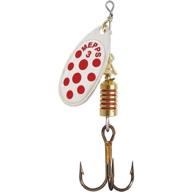 Mepps Aglia- Silver Red Dots Size-1, 3,5g.