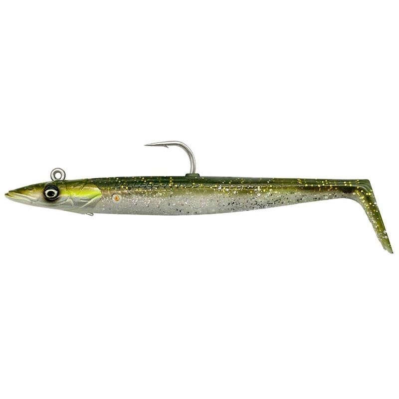 Sandeel V2 12cm/22g/ Sinking - Green Silver 2+1