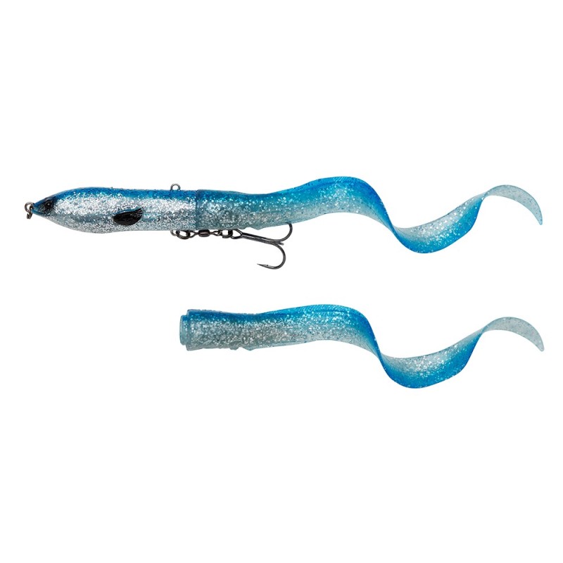 17cm 50g - Slow Sinking - Blue Silver - Savage Gear 3D Hard Eel V2 Tail Bait