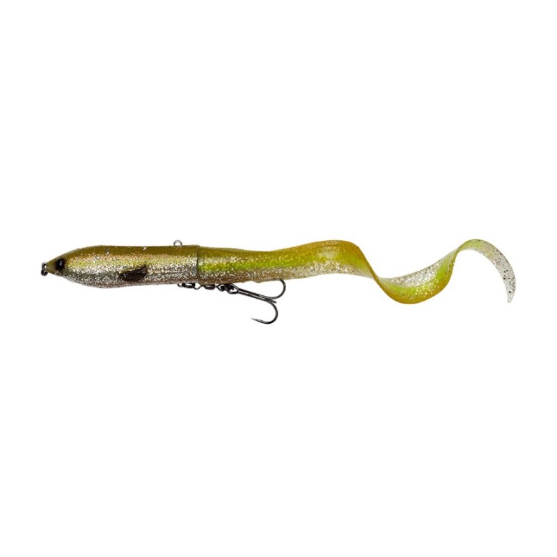 17cm 50g - Slow Sinking - Green Silver AYU - Savage Gear 3D Hard Eel V2 Tail Bait
