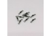 Size 4/ 10pcs - Dennett Black Nickel Barrel Swivels