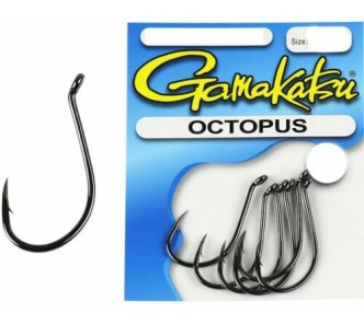 Gamakatsu Octopus No:6/0 Fishing Hook Black (6 Pcs)